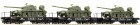 37587 Roco Set of 3 Heavy duty flat cars with T55 tanks
